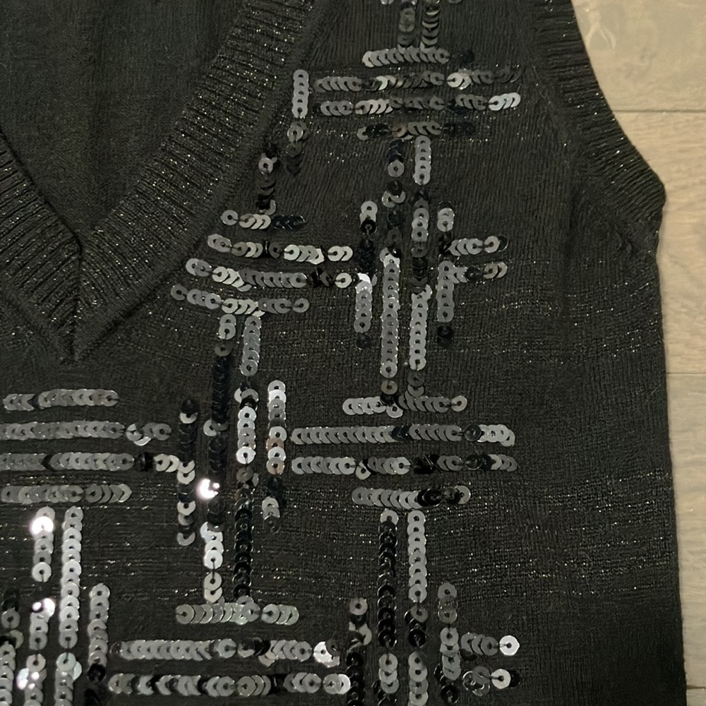 Armani Exchange Sequin Patterned Sweater Mini Dre… - image 3